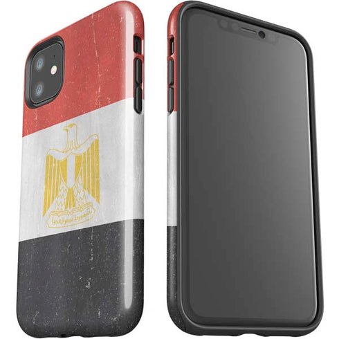 Egyptian Flag Distressed iPhone 11 Impact Case